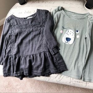 2 Toddler Girl long sleeve tees